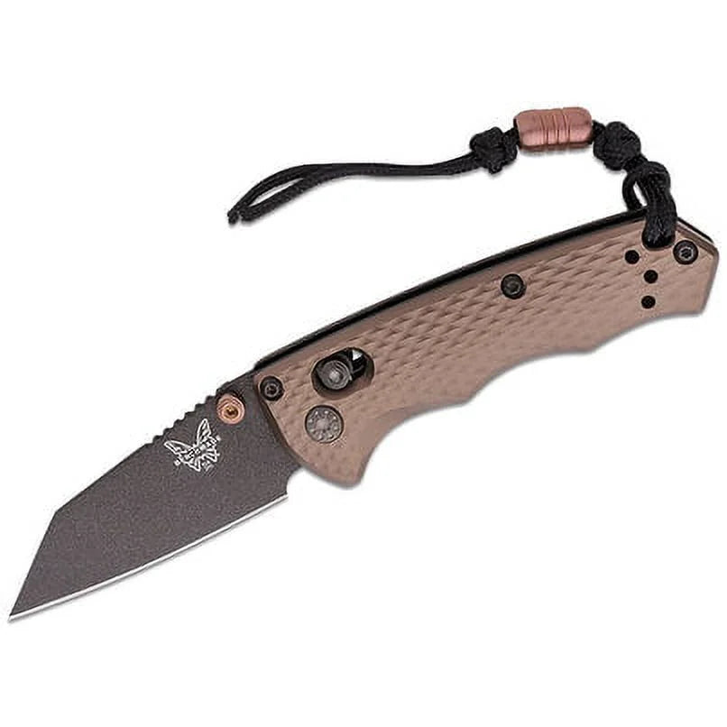 Billet - Black Blade Wharncliffe Earth CPM-M4 BM-290BK-1 Dark Benchmade Cobalt Aluminum AXIS Flat Handles Folding Knife