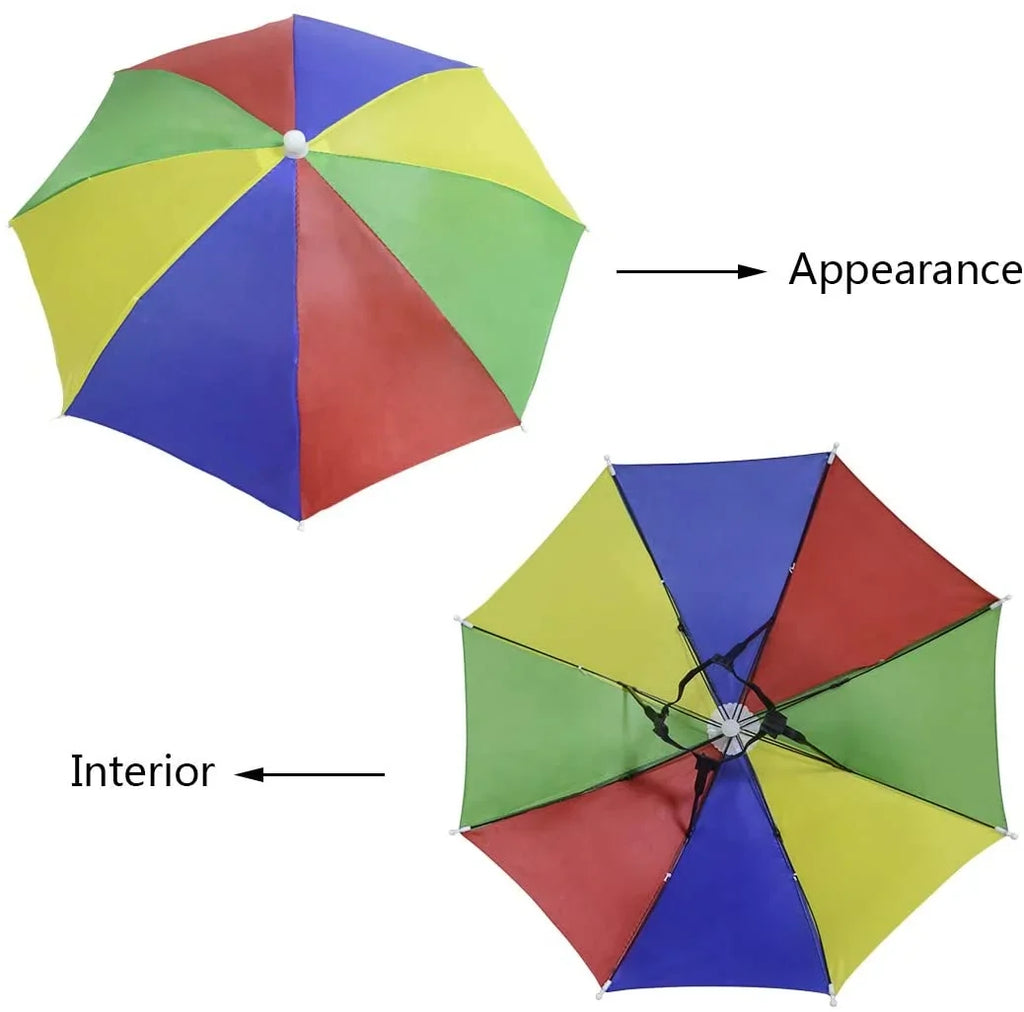Umbrella 2Pcs) Golf Fishing Party and Hat Beach Kids Headwear (WatermelonRed NEW-Vi Cap for Folding Adult