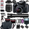 F/3.5-5.6 Telephoto EOS Zoom DSLR Cards Zoom w/Canon EF-S lens+case+128Memory (24PC) Camera Lens+420-800mm 18-55mm T100/4000D Canon HD Rebel
