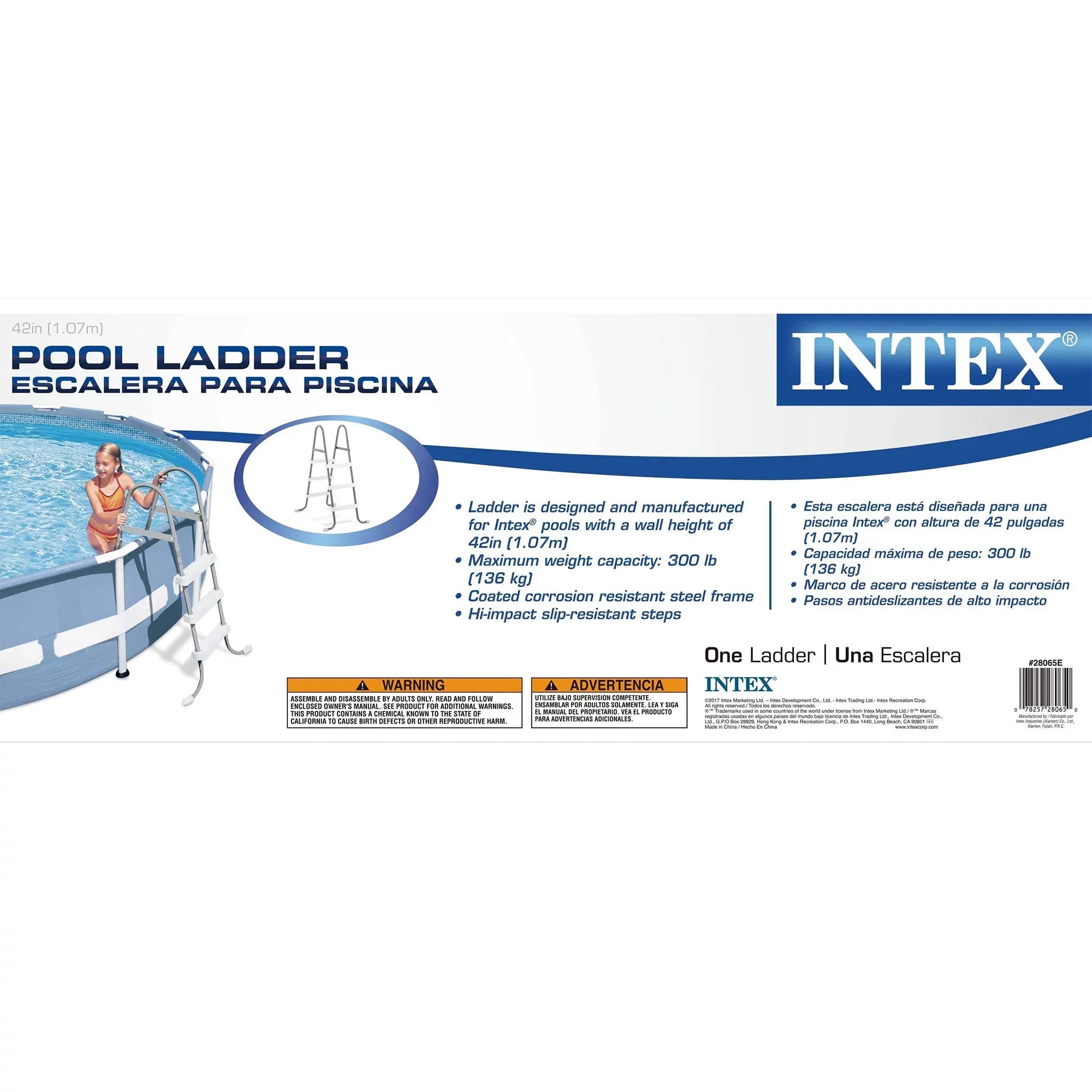 Protective Ladder Frame Mat Pool + 42-Inch Ground Ladder Pool Steel Intex Above