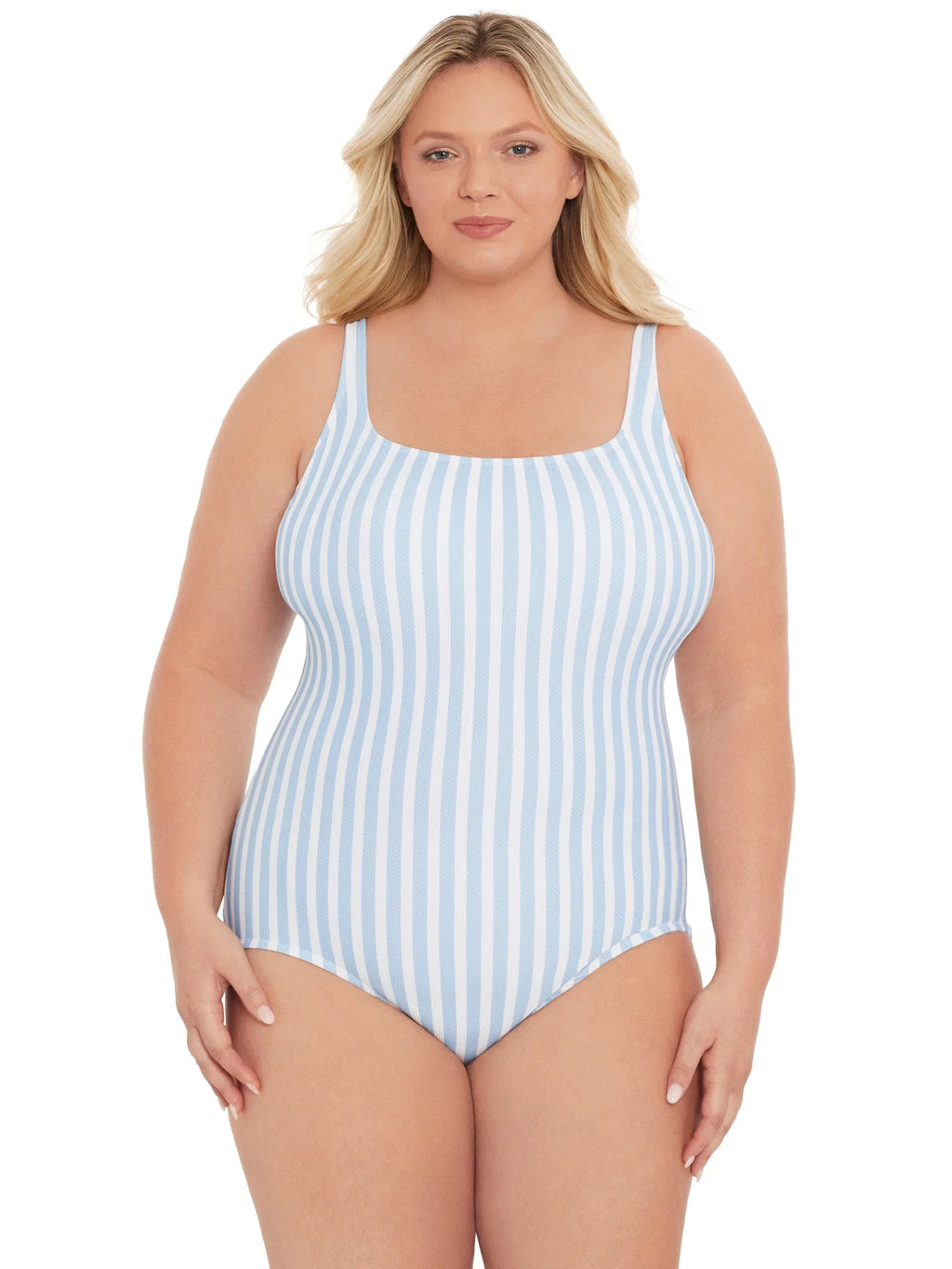Neck Women's and Square Swimsuit, Time Piece XS-3X One Pique Tru Sizes