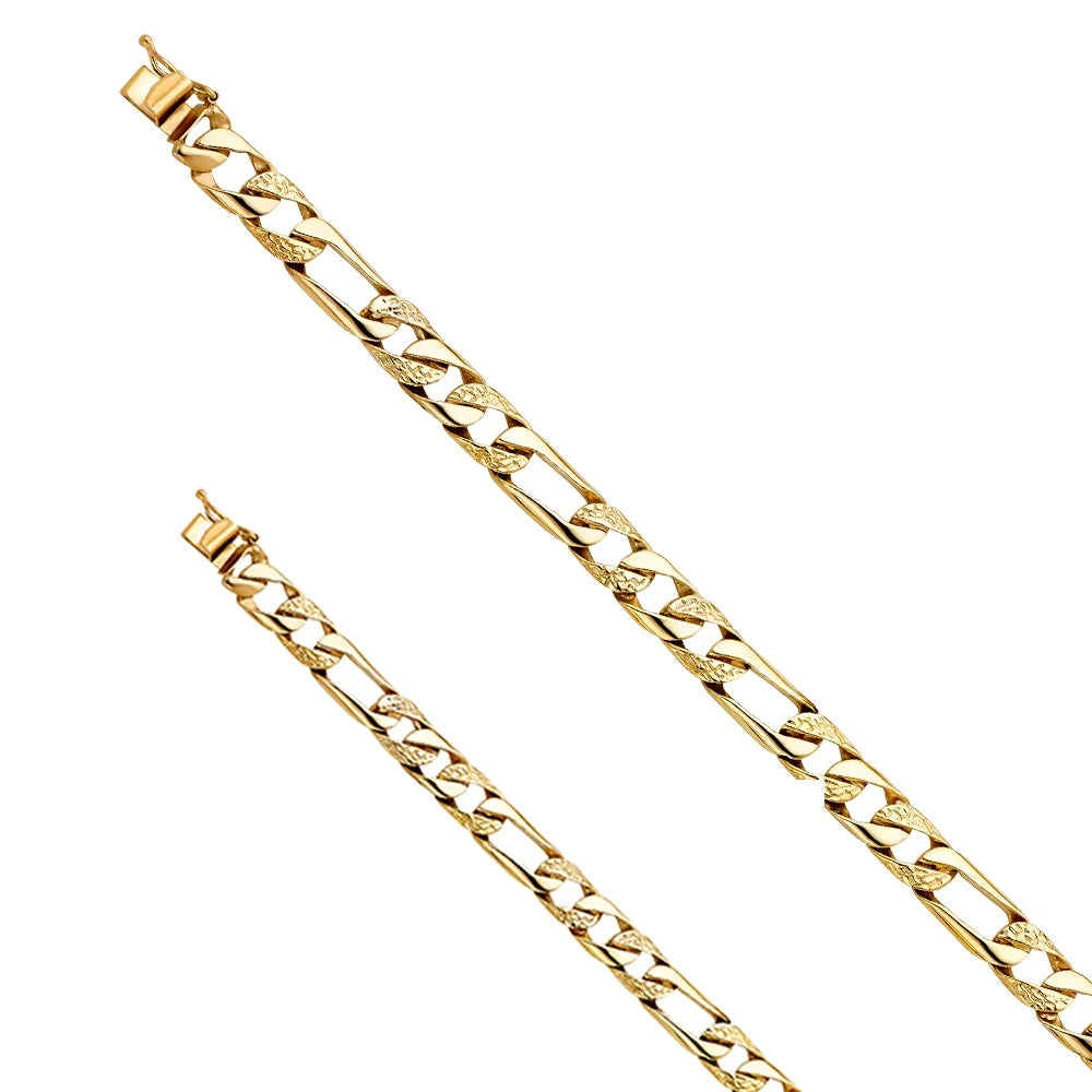 Gold Gift Men Link for - 14k | Yellow | Weight 8" and Elegant Women Nugget for Jewelry 15 | Men¡¯s Chain Figaro 14KY Gold Bracelet Bracelets