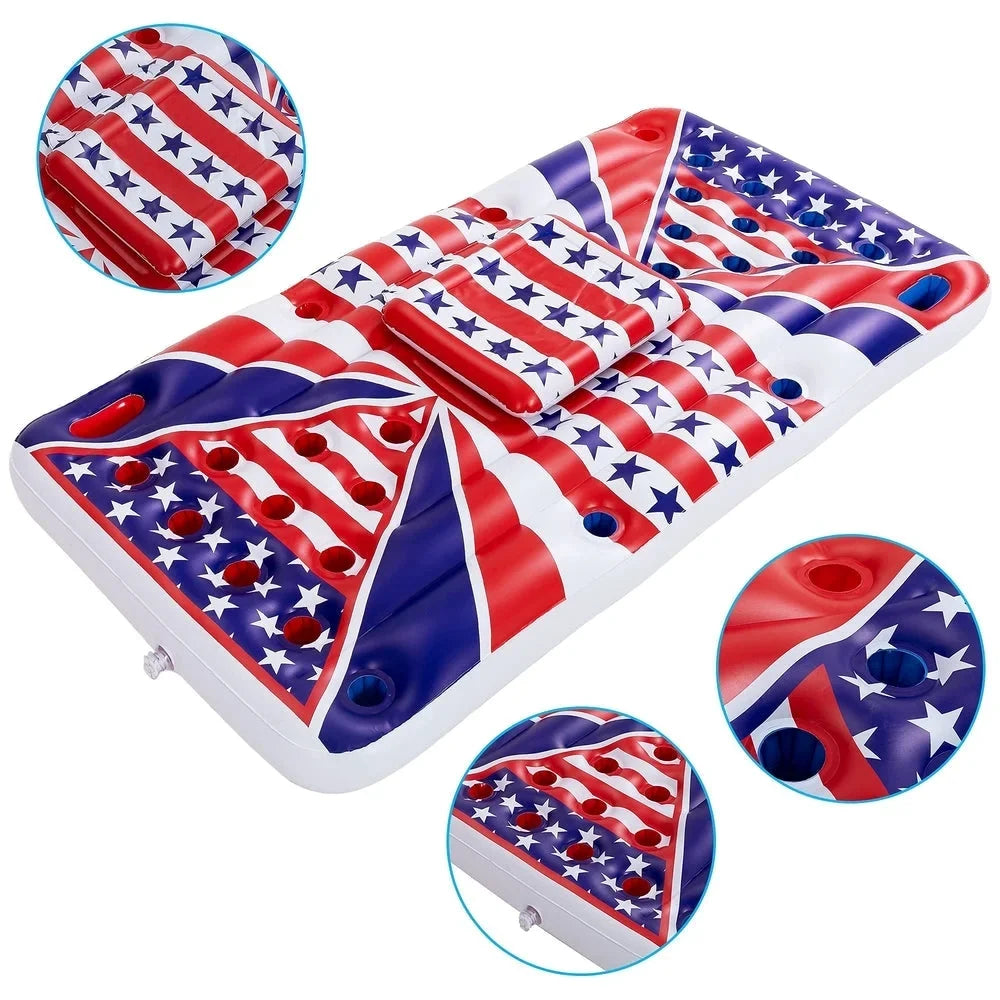 Float Beer Floating Flag American Built-In Cooler Pong with
