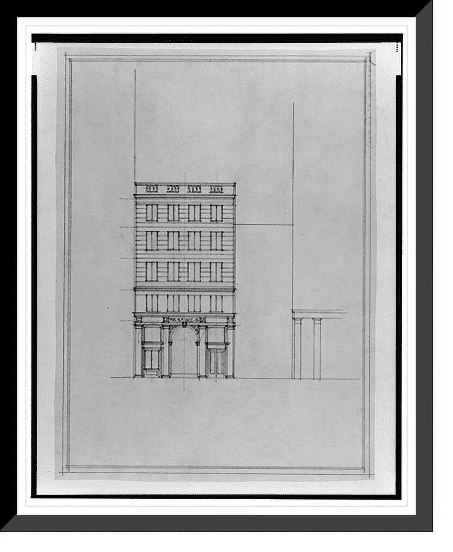 Historic N.W. Front (lots [Two 10, 218), 15th buildings and 17-7/8" for Print, Framed Saul, Washington, D.C. 2, 69 21-7/8" x square office B.F. - elevation] Square, Street, McPherson