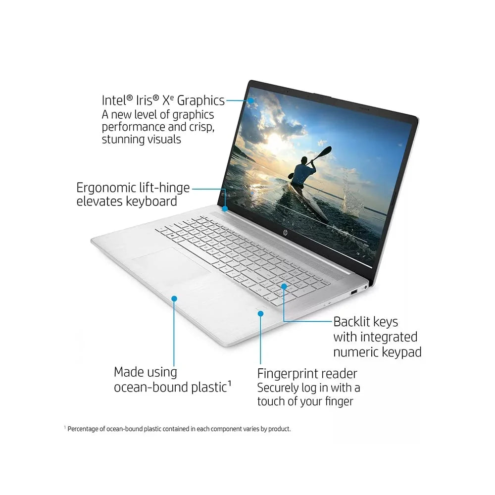 Laptop i7-1165G7, Keyboard, 17.3" IPS Intel 32GB Xe HD OS, Windows Intel SSD, Audio, 16GB Webcam, PCIe 11th FHD HD Silver, 2021 Graphics, Iris Backlit HP Card RAM, Core USB Computer, 1TB Generation