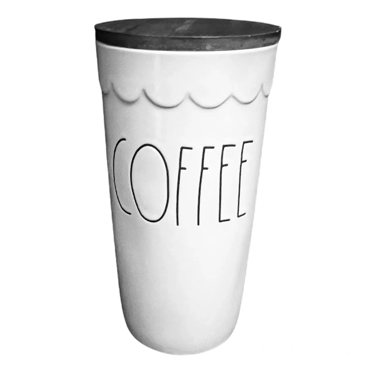 Lid with Wood Rae Canister Coffee 8.5" Ceramic Dunn