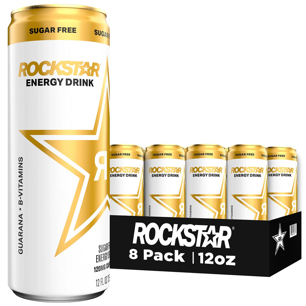 Energy Drink, Rockstar 12Oz Pack) Free, Sugar Cans (8 Sleek