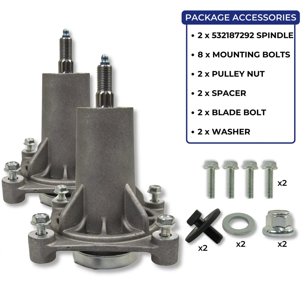 532187292 Replaces Spindle Jeremywell AYP 48" 532192870 Husqvarna Assembly 46" (2PCs) 54"