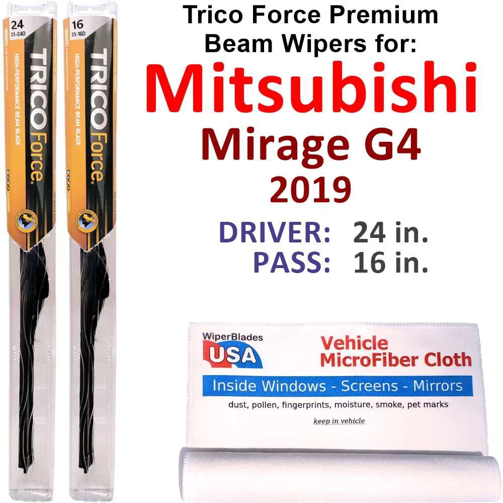 Performance G4 2019 of Beam Mirage Wipers (Set Mitsubishi 2)