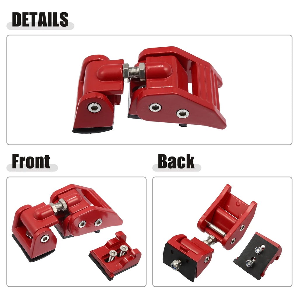 Hood Fit Pair Door Hood Door Catch JK Unique 2 & Front Locking Jeep Red Wrangler Bargains 1 for 4 Latches Unlimited