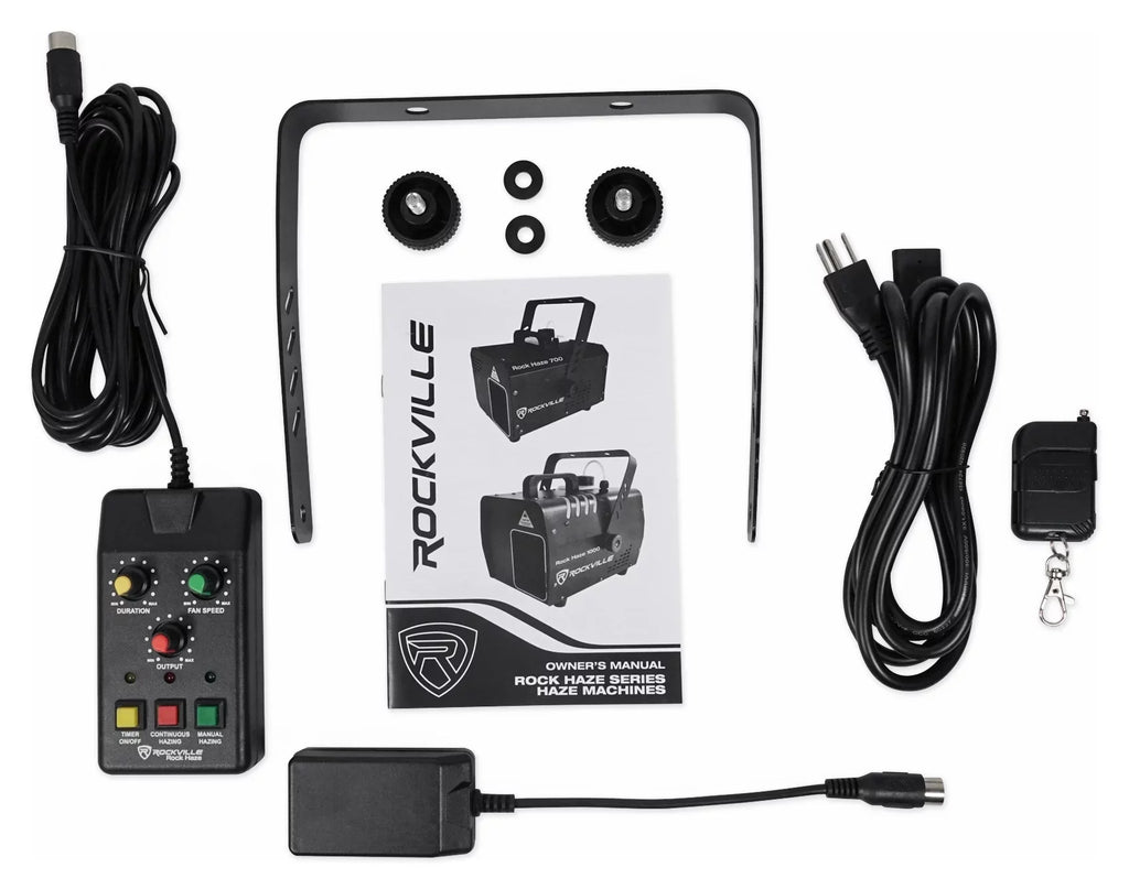 ROCKHAZE Water Rockville Remotes and (2) Based DJ/Club Haze 700 DMX CFM Hazer Machine