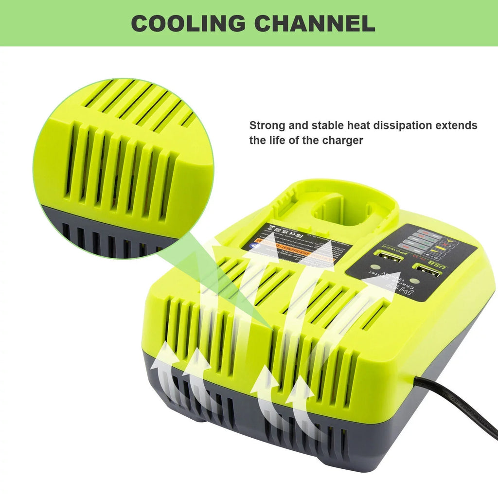 P117 P106 US 18Volt Charger For High 18V Lithium-Ion Capacity Battery P108 RYOBI