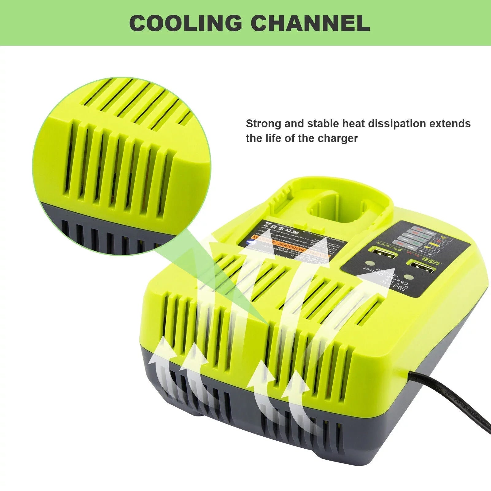 P117 P106 US 18Volt Charger For High 18V Lithium-Ion Capacity Battery P108 RYOBI