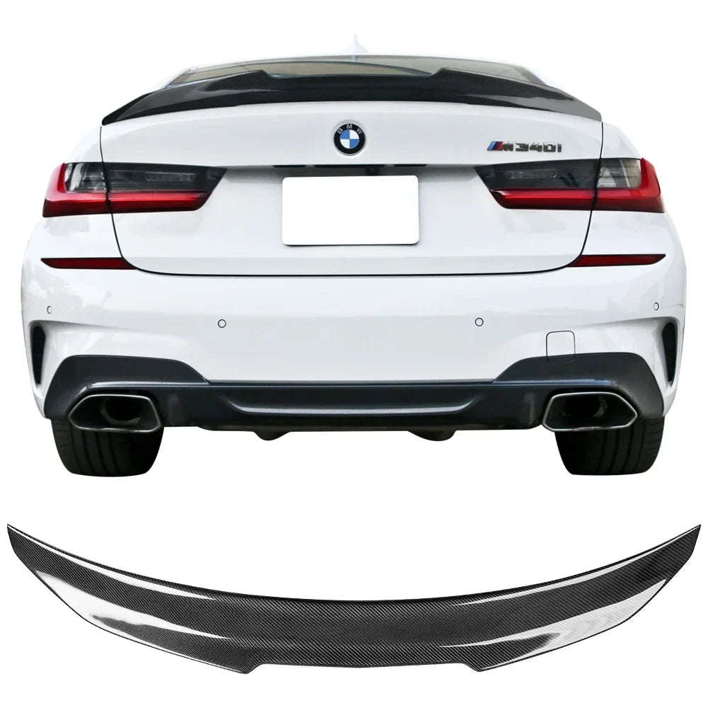 Ikon Wing with Style Spoiler Fiber 3-Series 2020 2019 BMW PSM Trunk Compatible Motorsports 19-23 G20 Rear Carbon