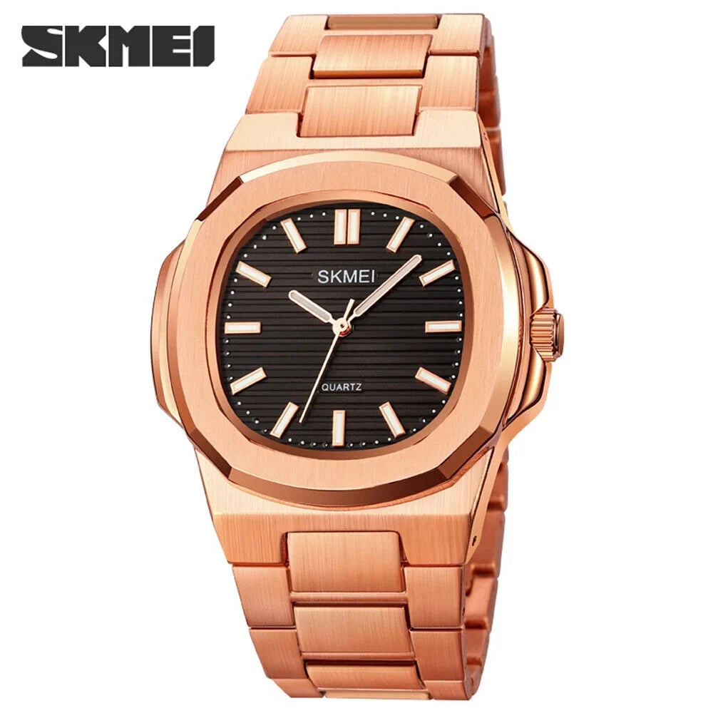 Steel Male Gold Watch Business Luxury Gift For Wristwatch Men Quartz