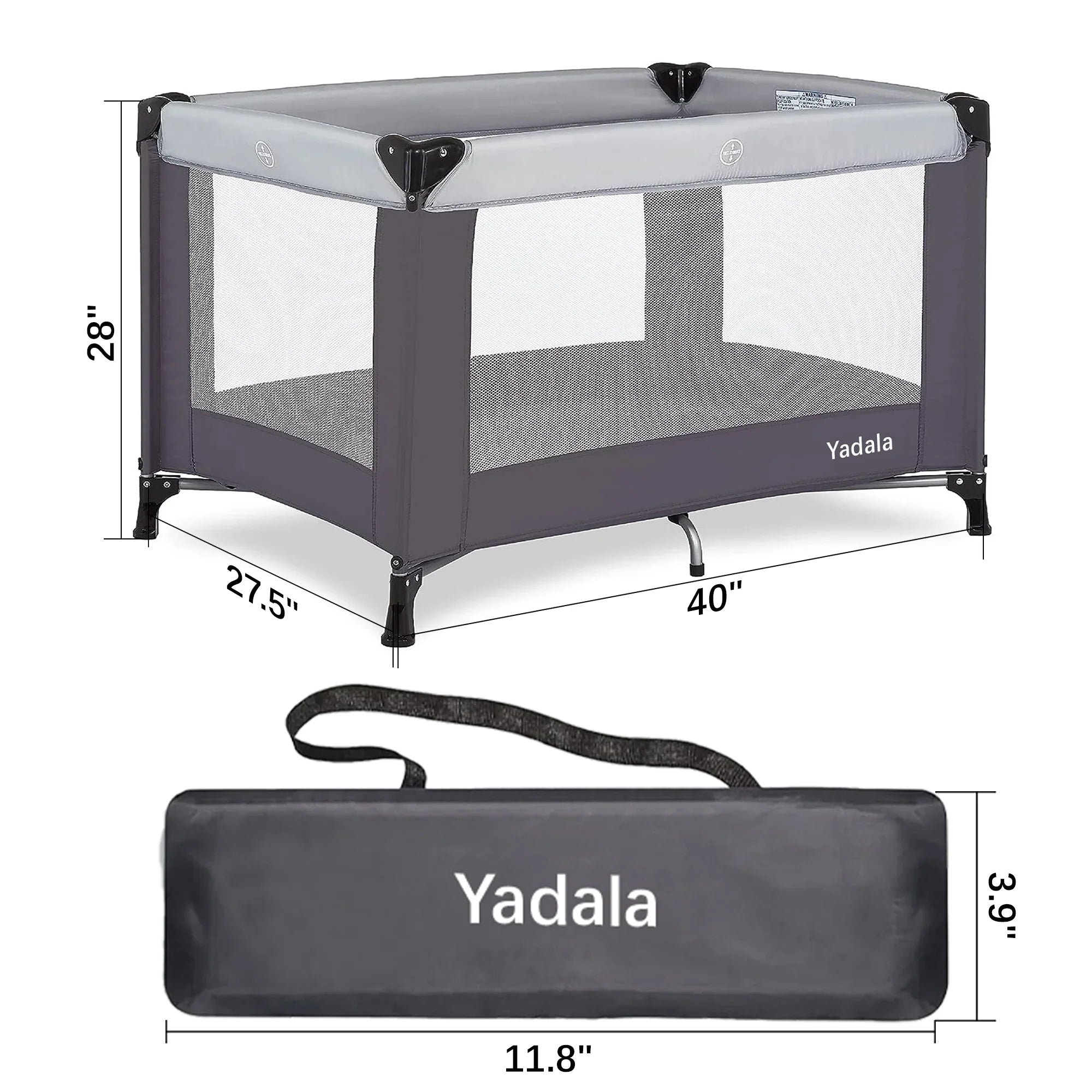 Yadala Pack One-Press Baby for Playpen Portable n Playard, Baby Newborn Toddler Setup Play,