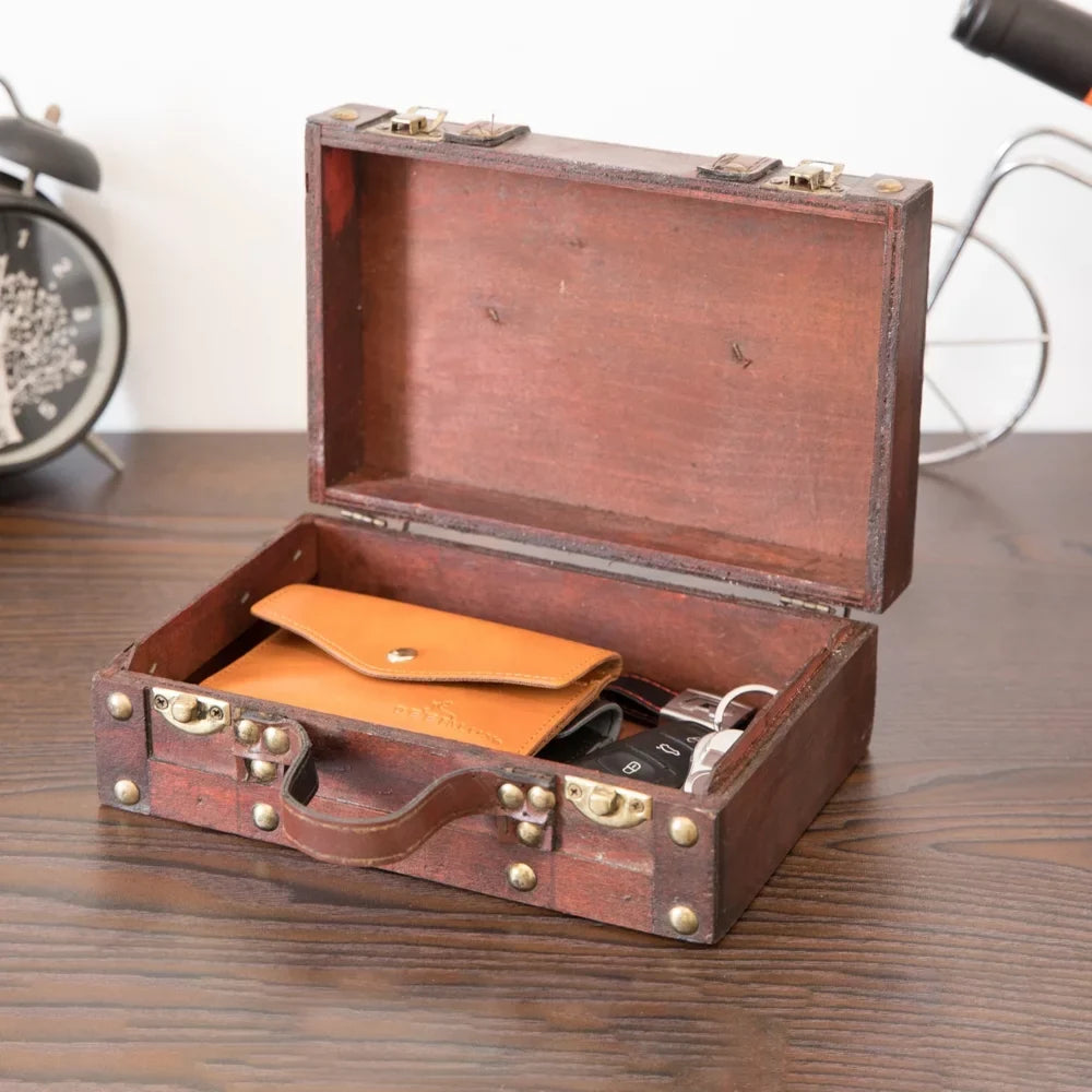 Suitcase Old-fashioned with Straps Small