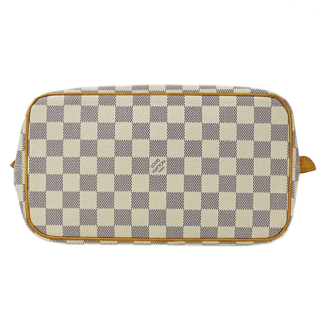 Bag White PM Gray Ladies Saleya LOUIS N51186 VUITTON Tote Authenticated Vuitton Damier Handbag Azul Used Louis