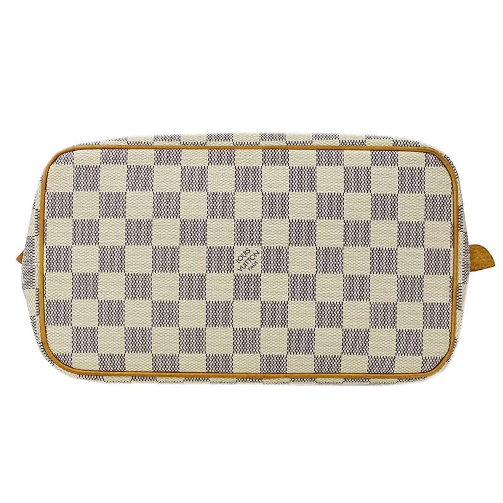 Bag White PM Gray Ladies Saleya LOUIS N51186 VUITTON Tote Authenticated Vuitton Damier Handbag Azul Used Louis