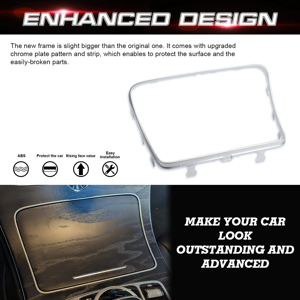 Frame GLC Ashtray Mercedes C400 Class Box Compatible Center Storage C300 Console W253 GLC Benz with 2015-2021 C C63 W205 Tech Trim, 300 Chrome, Xotic 2016-2023 Class