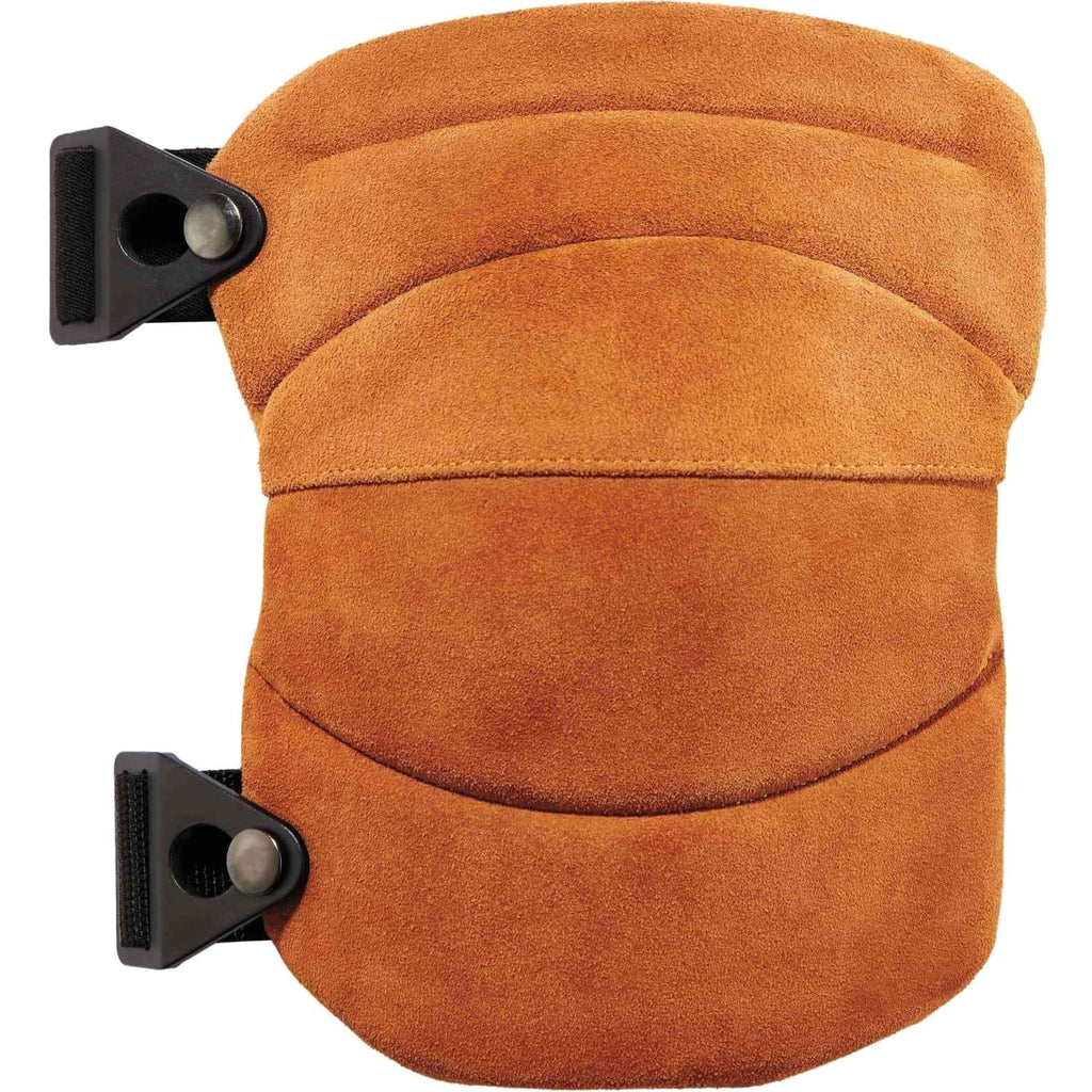 Ergodyne Knee - Soft Leather Wide Pads ProFlex? Brown 230LTR Cap,