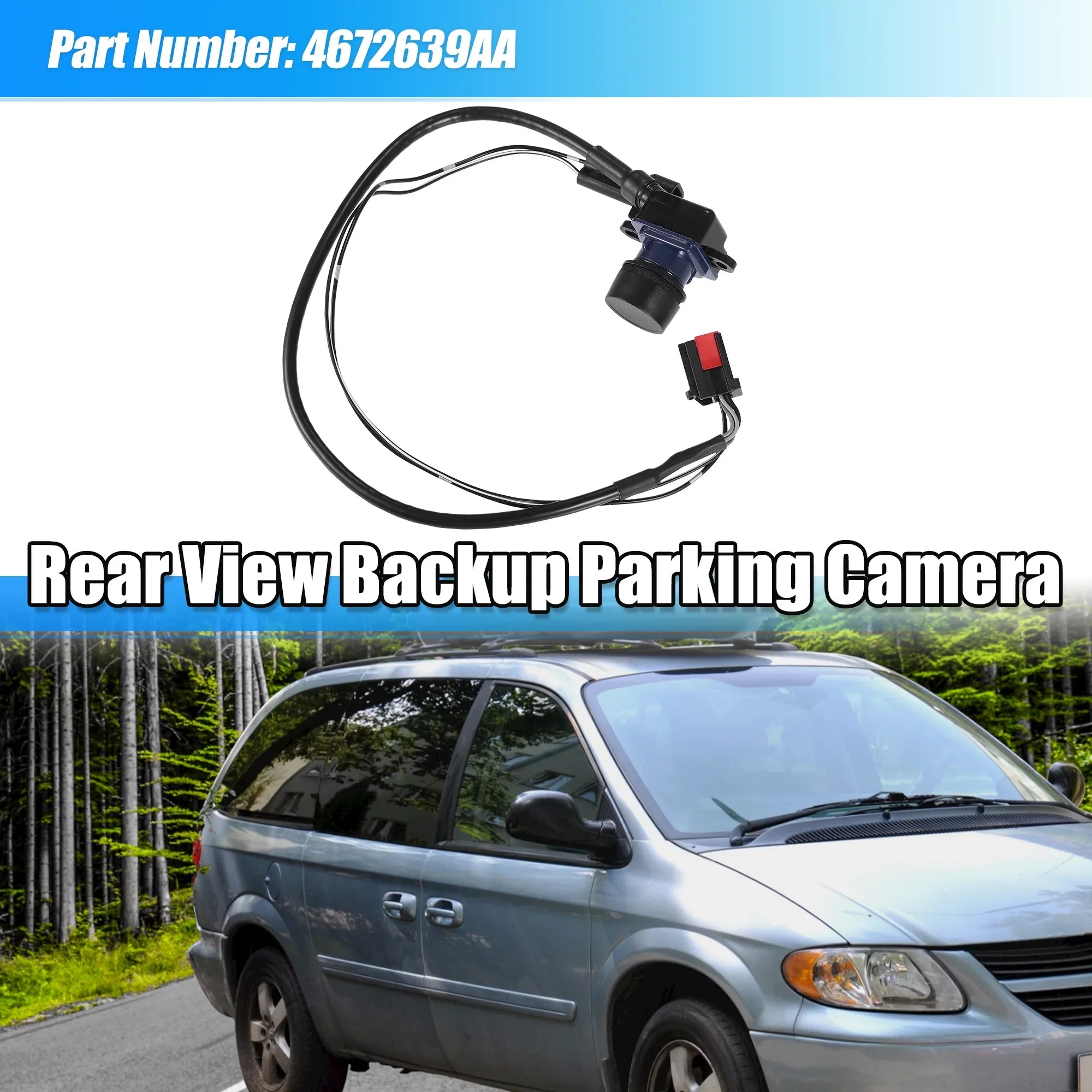 Unique Bargains View Camera for Parking Grand Reversing 2011-2020 No.4672639AA Rear Dodge Caravan Backup