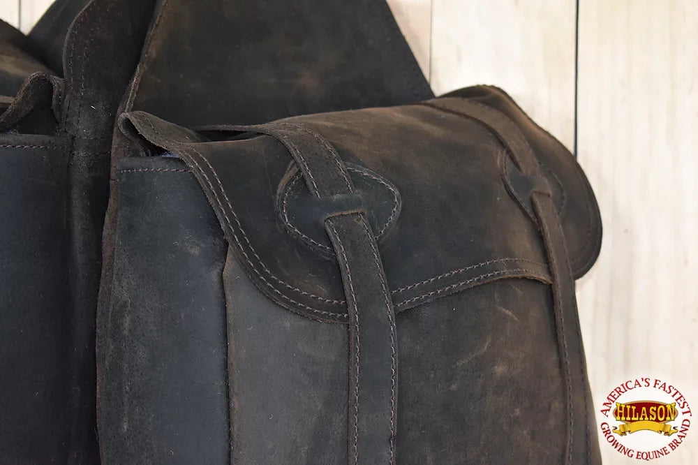 Saddle Leather Hilason For Trail Horse Bag??Leather 98HS Chap