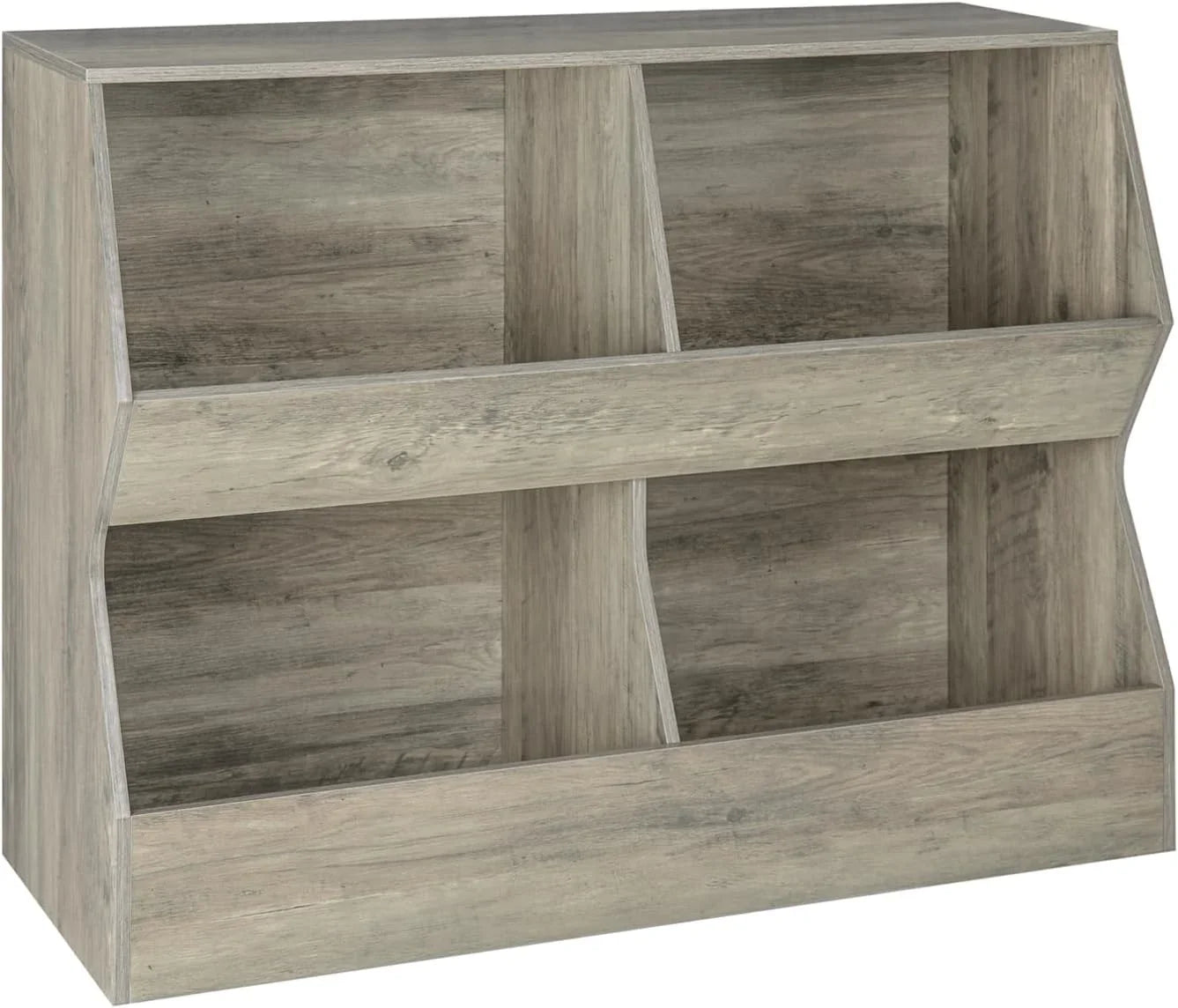 Book Hallway, Bedroom, 4 39.4" Cabinet, Wooden Wash Children , Cubby Kids Long, Toddler Bookcase, Nursery, Toy JIAH Gray Toy Storage Organizer, Shelf Toy Storage School, for