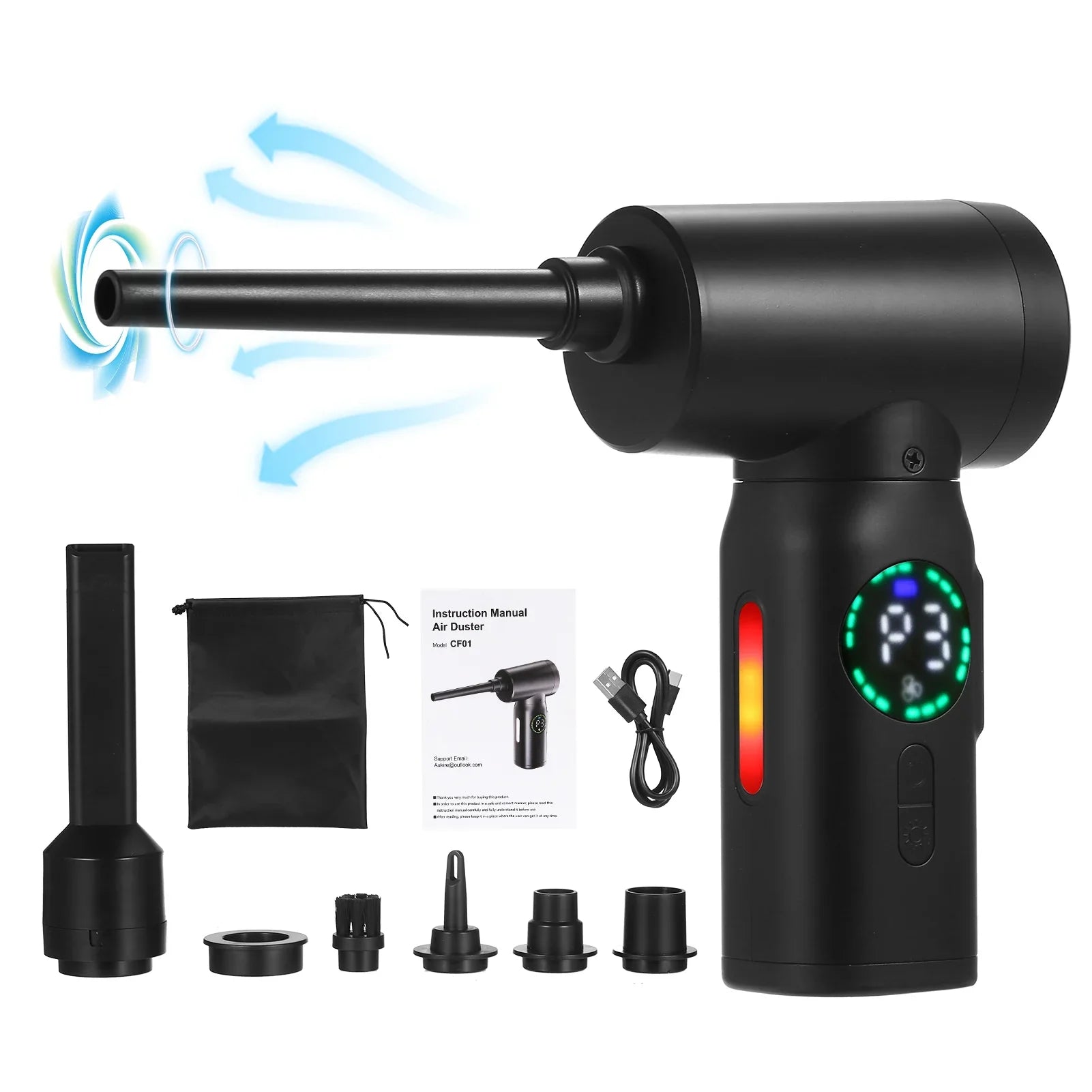 Compressed Efficient Computers, Electric Air More Duster and 100W Dust Blower for Brush Pinnaco Cars, Motor Cleaner -