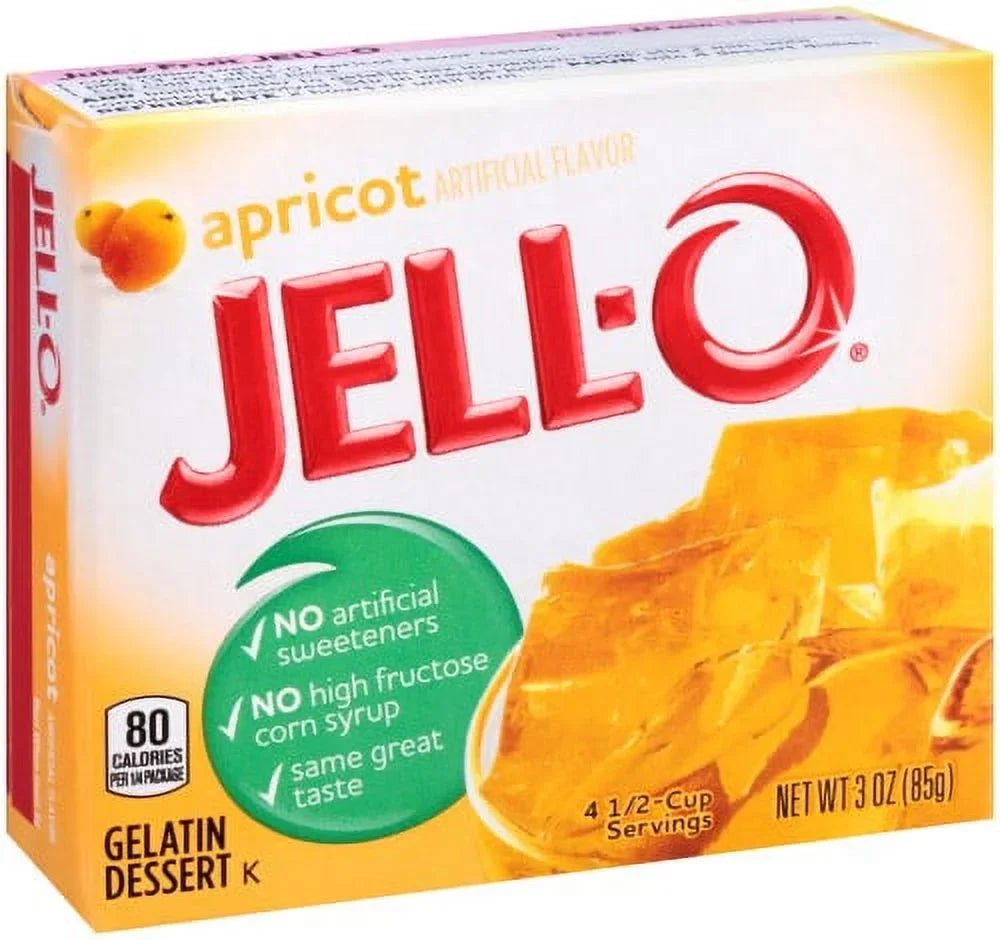 Dessert, Apricot 12) Jell-o, of Gelatin (Pack