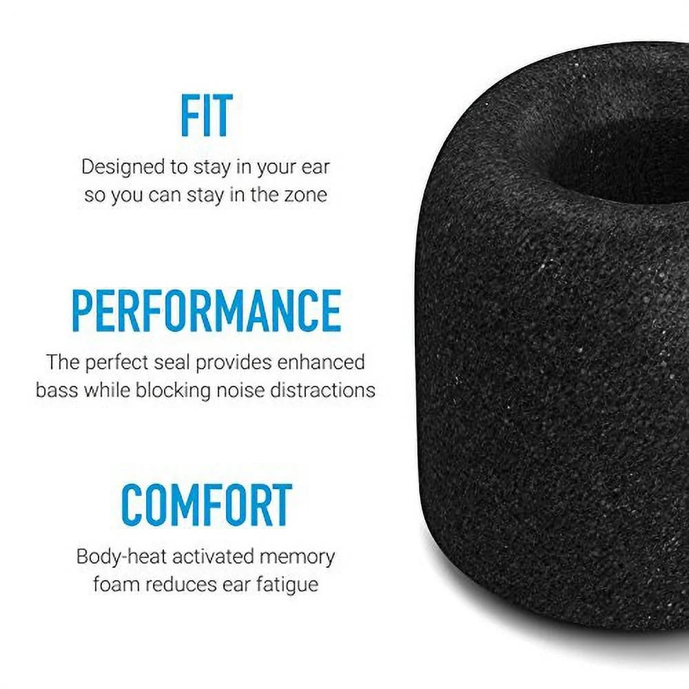 5.00 HD1 for Earbud Comply Momentum MIE2, Noise Tips, Sennheiser Foam Fit(Large,3 IE Isolation Comfortable 7.00BT, Premium Secure Replacement 3.00, and Memory Tips Pairs) Earphone S, Cancelling CX 800