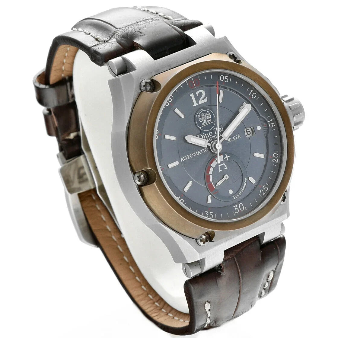 Automatic 11007 Zei Nautilo Dino Leather Steel Limited Men's Edition Watch