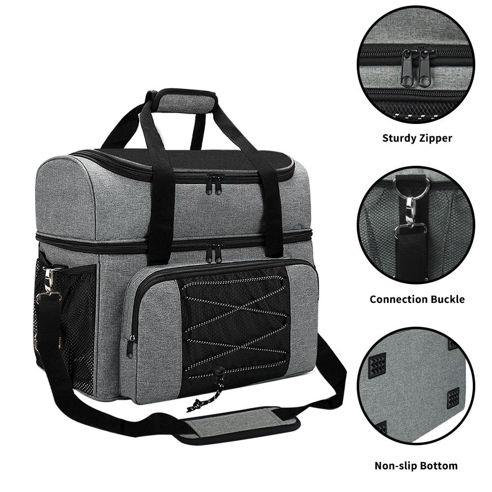 Pair Portable and for Balls Mens Tote for 2 to Double Bowling Ball with Bowling Shoes of Holder 16 up Padded Bowling Bag Bag Ball