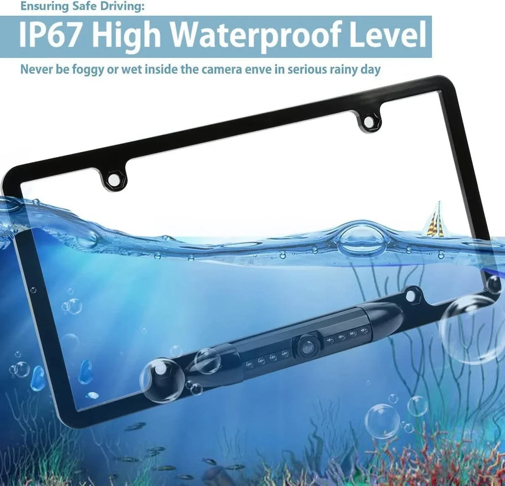 Radio Night AVH-210EX DMH1770NEX Angle Waterproof with AVH-120BT HD Backup View Camera Vision 170¡ã AVH-2550NEX Compatible CAM108 Car Rear DMH-WT8600NEX DMH-160BT License Pioneer Plate DMH-100BT
