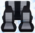 Covers:Black Full with 2003-2006 T230-Designcovers Compatible - Set and Seat Jeep Front&Rear LJ Silver wrangler 2door