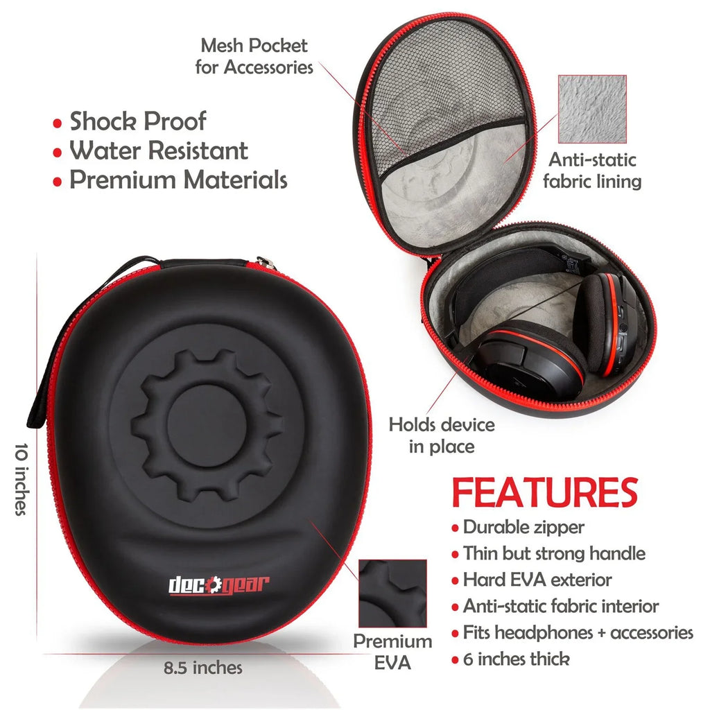 Sony Gear with Deco Headphones (Black) WH-CH710N Case Noise-Canceling Bundle Wireless