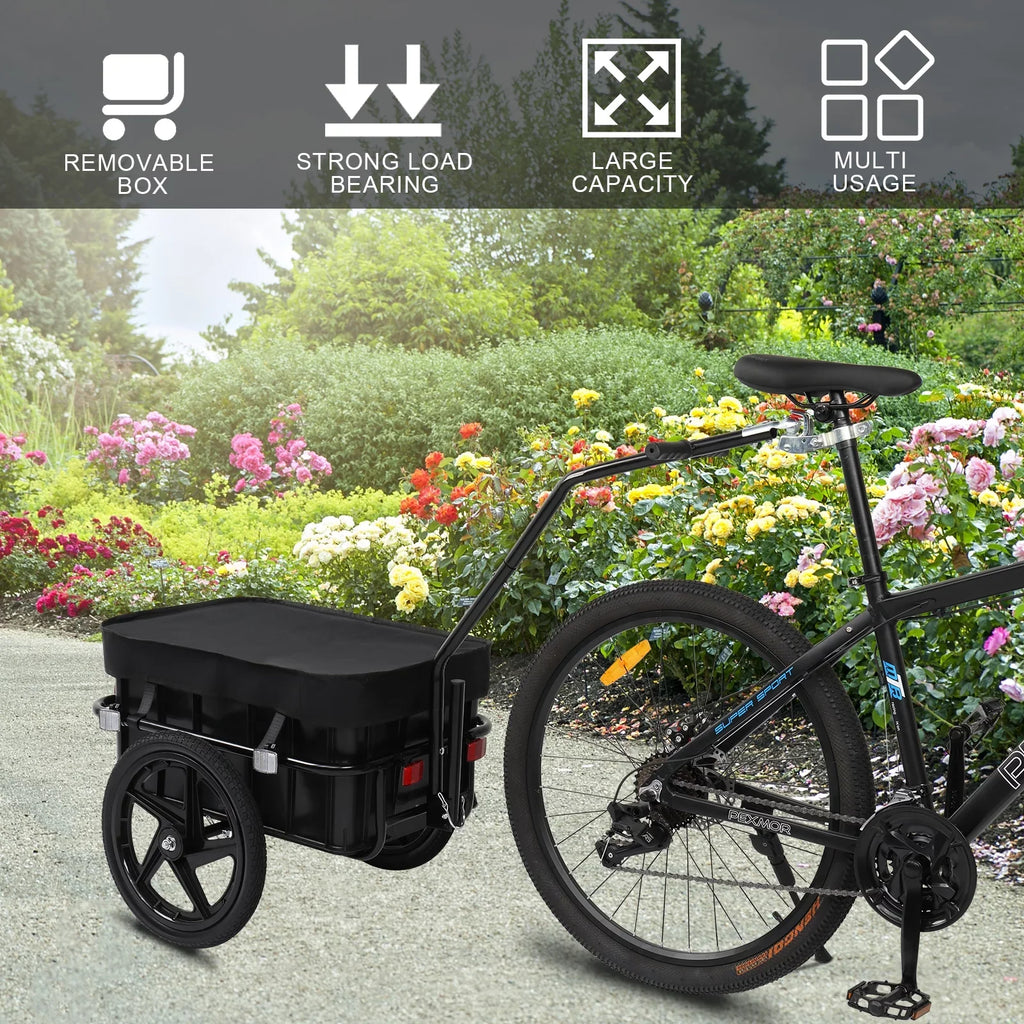 Coupler PEXMOR Trailer, Bicycle Cargo & Wagon Bike Waterproof Cover Trailer W/Universal