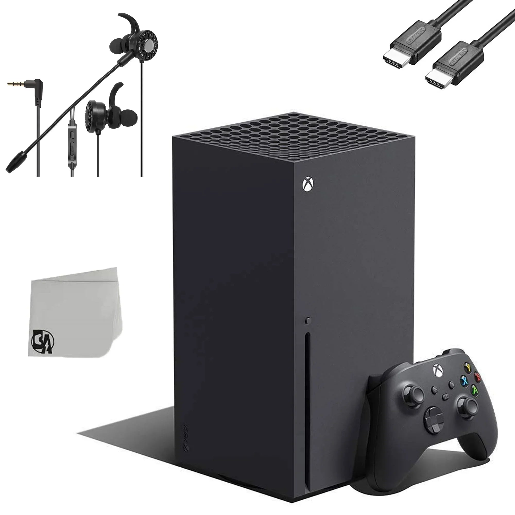AXTION Xbox RAM Gaming 16GB Series Pre-Owned + Bundle Microsoft T5 Black BOLT With Console Earbuds X Microphone