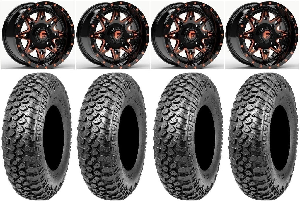 Ranger Wheels RAZR Fuel RZR 15" XT Orange Lethal 33" Sportsman Tires