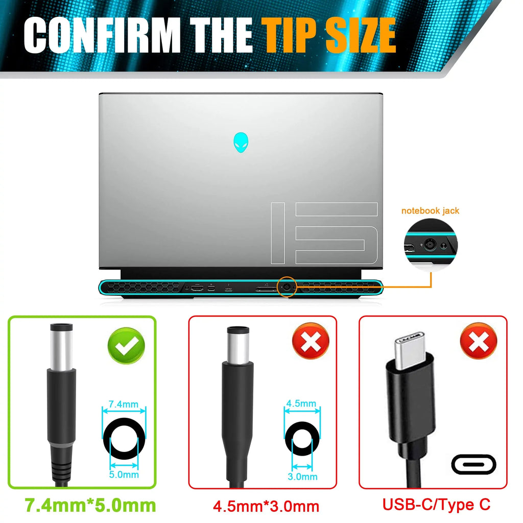 R4 180W Alienware Adapter 15 R1 M17 Supply Series,Dell R2 7710 240W M6700 M18X,Dell M15 Cord PA-9E Alienware Power M17X M6800 13 Precision Laptop 17 Charger 7520 for Dell R3 Charger 7730 X51 AC
