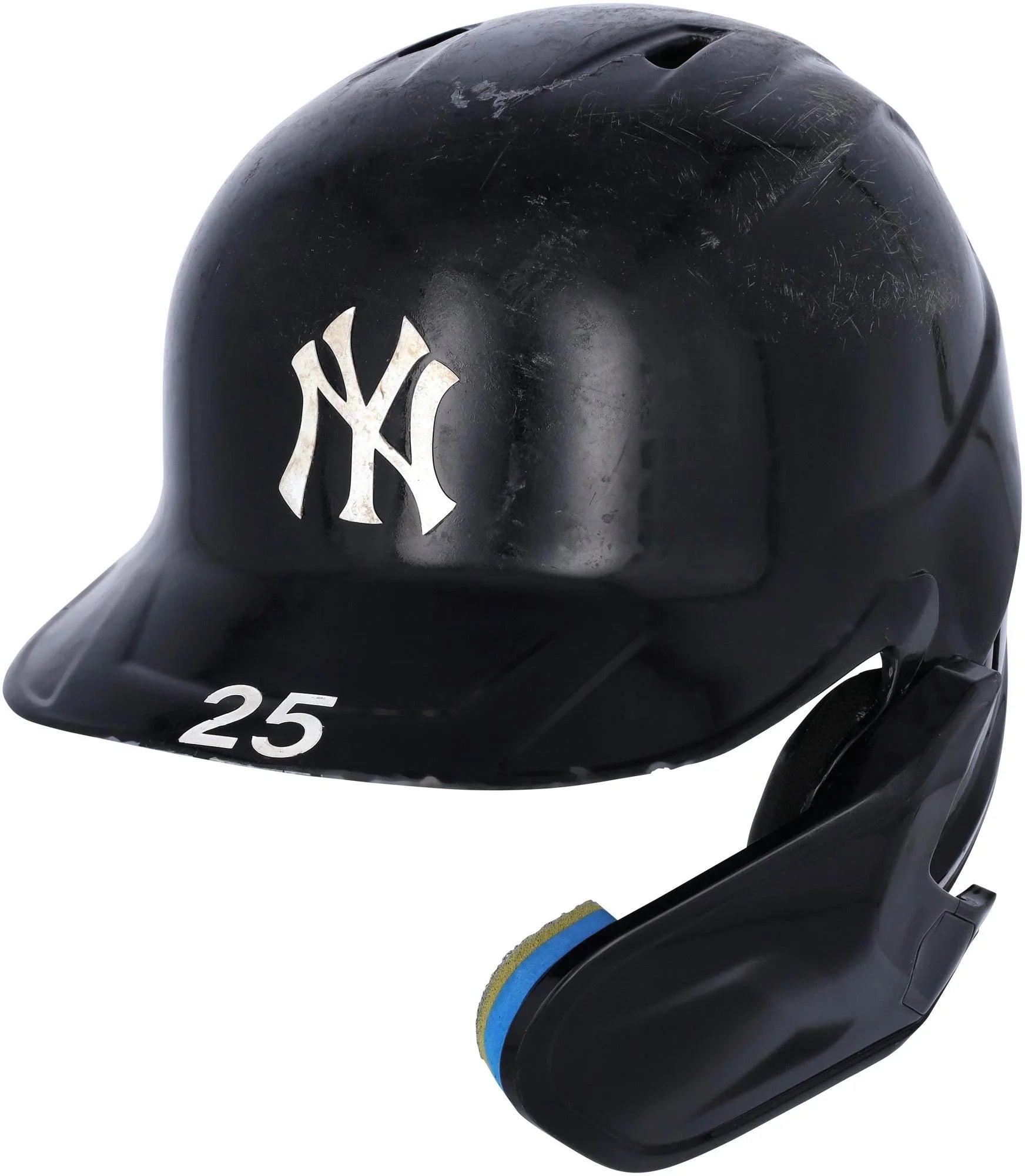 Torres October Game-Used #25 Navy Authentic During and York on 2022 Fanatics 19, Gleyber Worn Certified Played Yankees 15 - New Helmet Batting Games