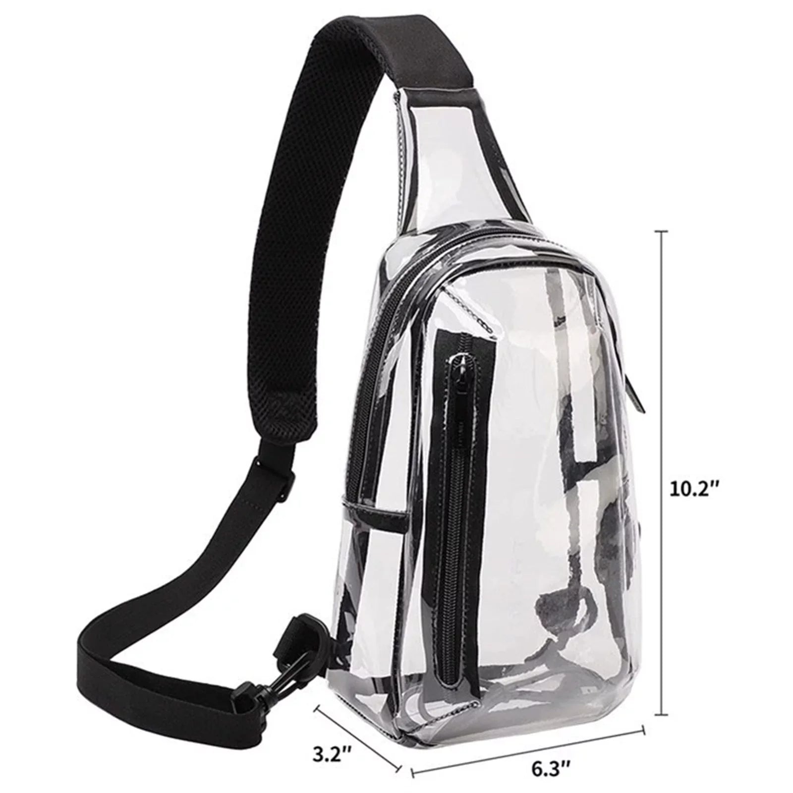 Adjustable Outdoor New Bag Sling Shoulder Transparent Bag Bag Travel Belt Sports Leisure Visual