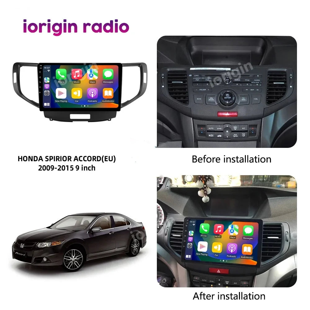 | 8 Car Radio for Audio 12 Accord Carplay 2009-2014 Stereo Android Acura Honda 32G GPS Tsx