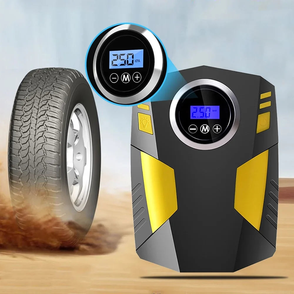 Tire Light with Car Portable for Air Digital 12V Compressor LED Auto Pump Inflator