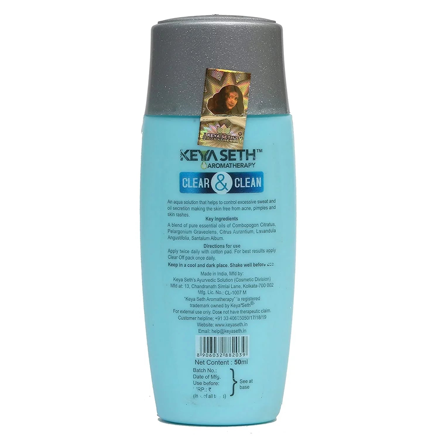 (50ml) Pimple, Clear for and and Keya Seth Aromatherapy Aqua Clean Acne Solution