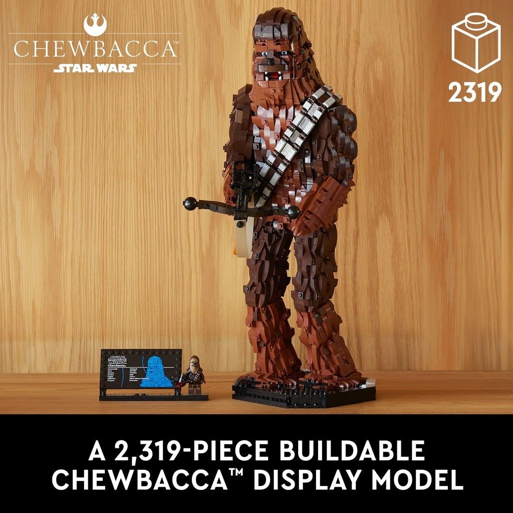 Adults, Teens, Wars Wars for Build Original Collectible, Chewbacca Fan Wars LEGO Trilogy Buildable for and Star Fan, Collectibles Star Fun 4th Star Gift any May or the Display Chewbacca, 75371