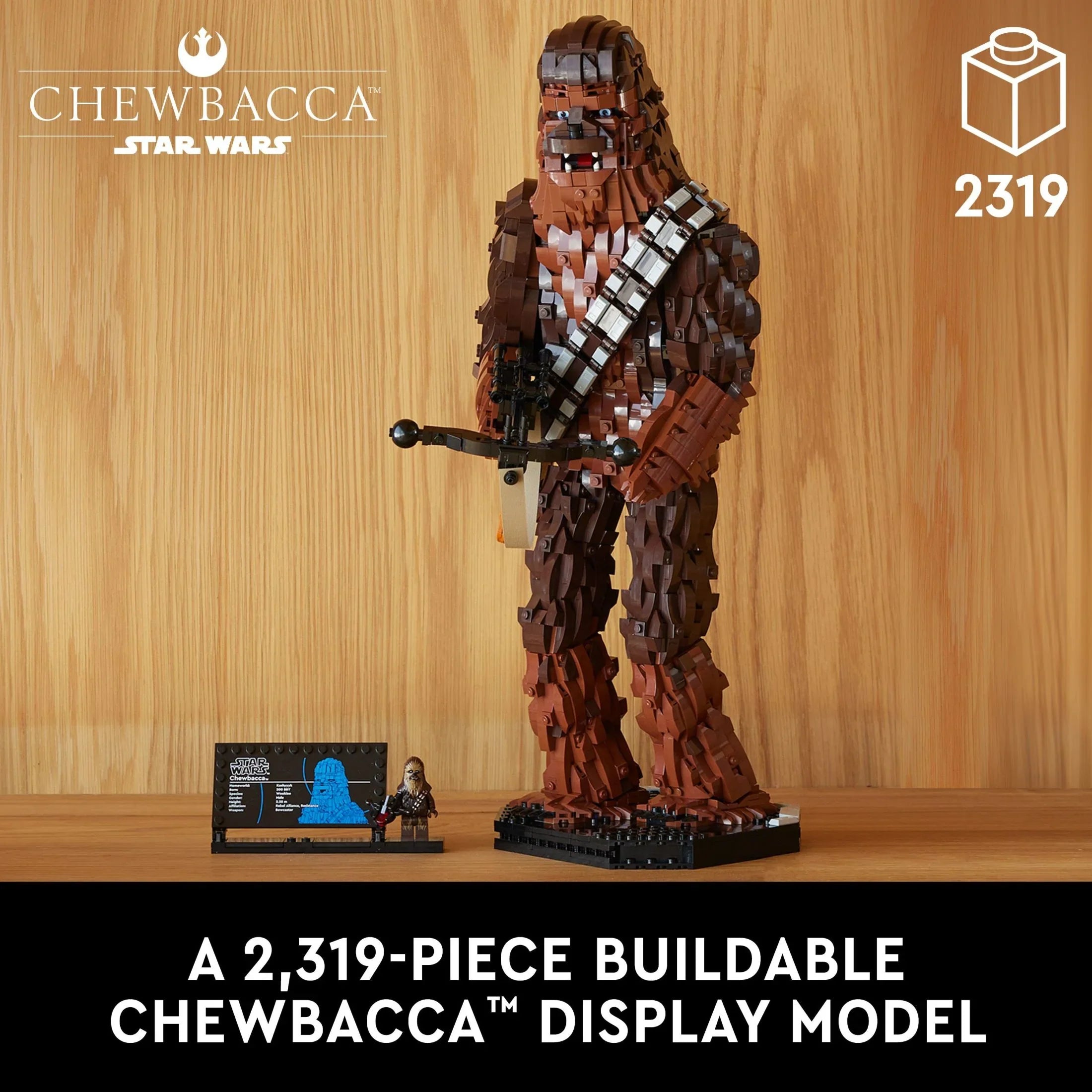 Adults, Teens, Wars Wars for Build Original Collectible, Chewbacca Fan Wars LEGO Trilogy Buildable for and Star Fan, Collectibles Star Fun 4th Star Gift any May or the Display Chewbacca, 75371
