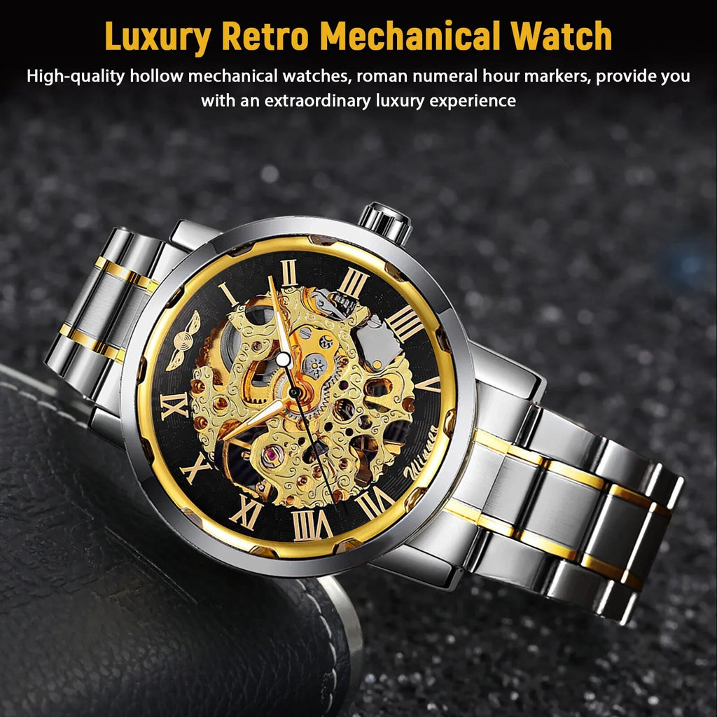 Watch Wristwatch Automatic US Stainless Men's Steel Luxury Mechanical Waterproof