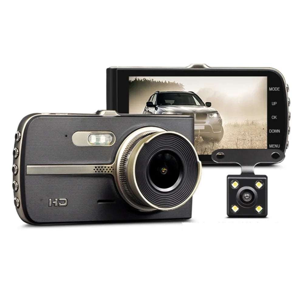 recorder driving CAR 4 HD inch vision lens car DVR night CAMERA dual