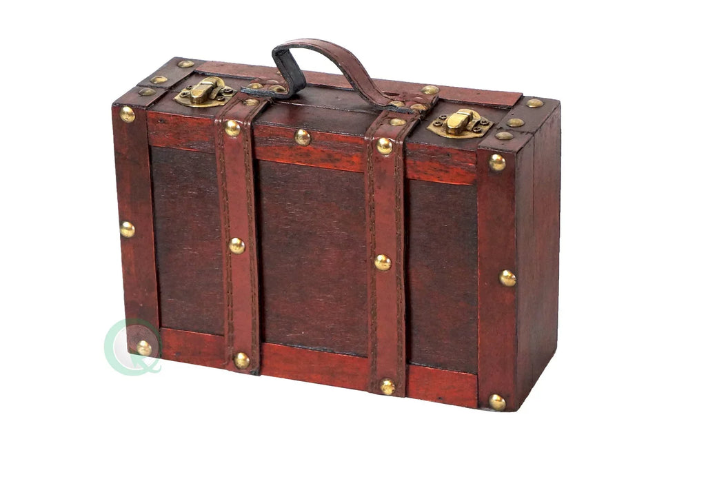 Suitcase Old-fashioned with Straps Small